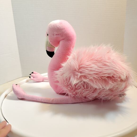 Pink Flamingo Stuffed Animal Plush Toy Bird Long Legs 17" Fluffy Wild Republic - Picture 4 of 16